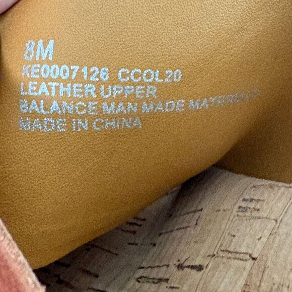 Kork Ease Tatum Leather Wooden Block Heel Slip On Sandal Size 8 Orange Clogs - Picture 9 of 10